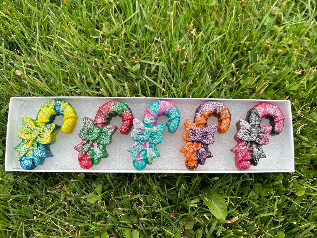 Candy Cane Crayons Etsy