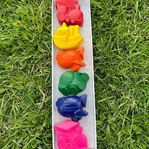 Transportation Crayons, Truck Crayons, Boat Crayons, Airplane Crayons, Car Crayons, Birthday Party Favors, Kids Birthday, Train Party