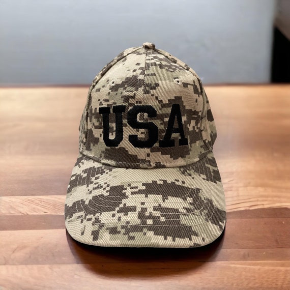 Adjustable US Camo USA Hat | Tactical Military Snap Back Trucker Baseball Cap | Men Hats | Camouflage Hats | Camo Caps