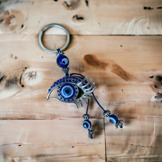 Evil Eye Keychain Symbol of Protection Keyring Good Luck Eye