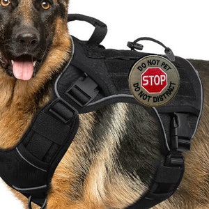 Industrial Puppy Do Not Pet Patch - Attachable Patches with Hook Backing  for Do Not Pet Dog Vest Harness or Collar - Service Dog, Emotional Support,  Service Dog in Training, and Therapy