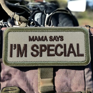 Funny Embroidered Patch Mama Says I'm Special Velcro Patch | Removable Patch | Backpack Clothes Hats Embroidery Patch | Clothing Applique
