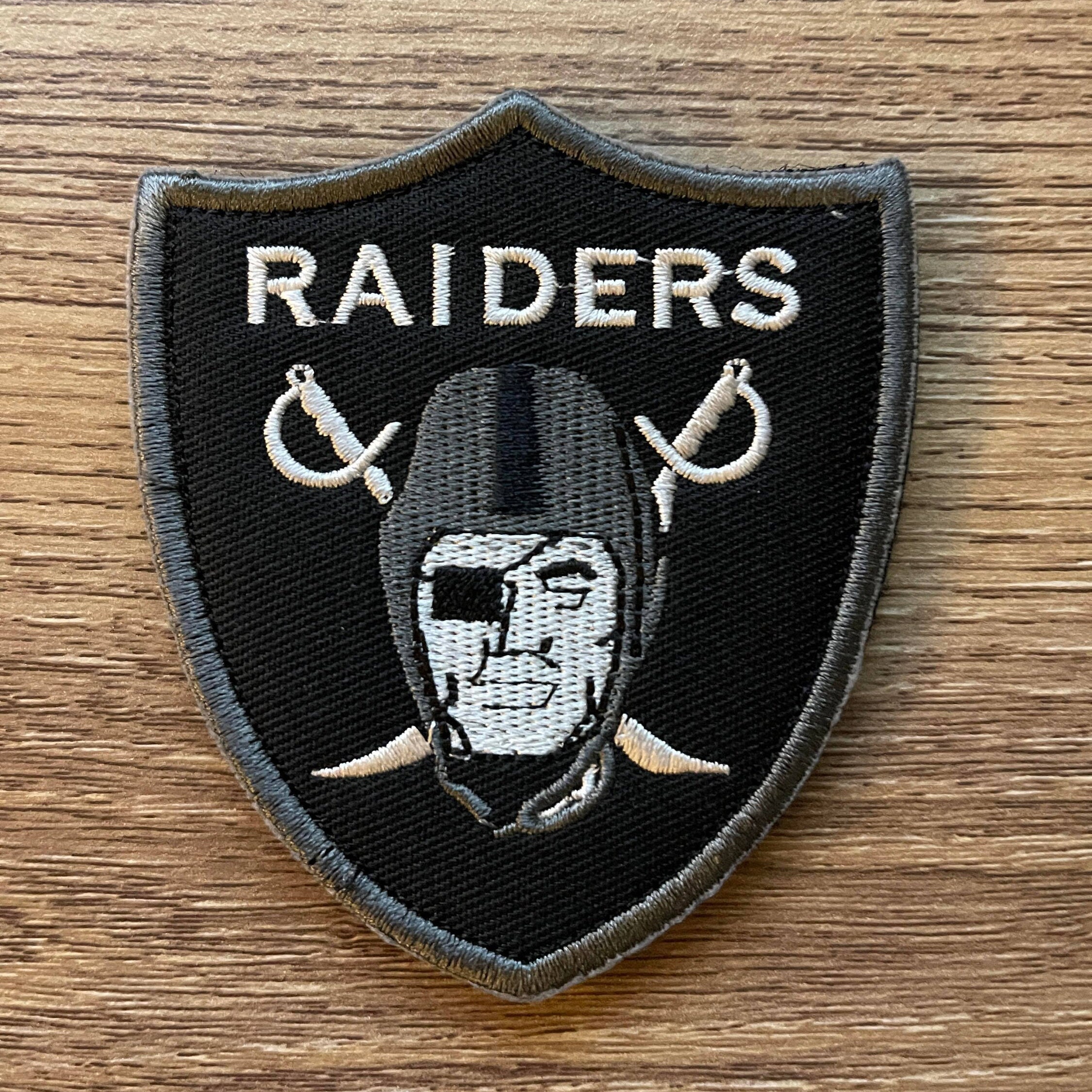 Raiders Patch Hook and Loop Tactical Morale Applique Fastener Military  Embroidered Patch 2Pcs (Color 1)