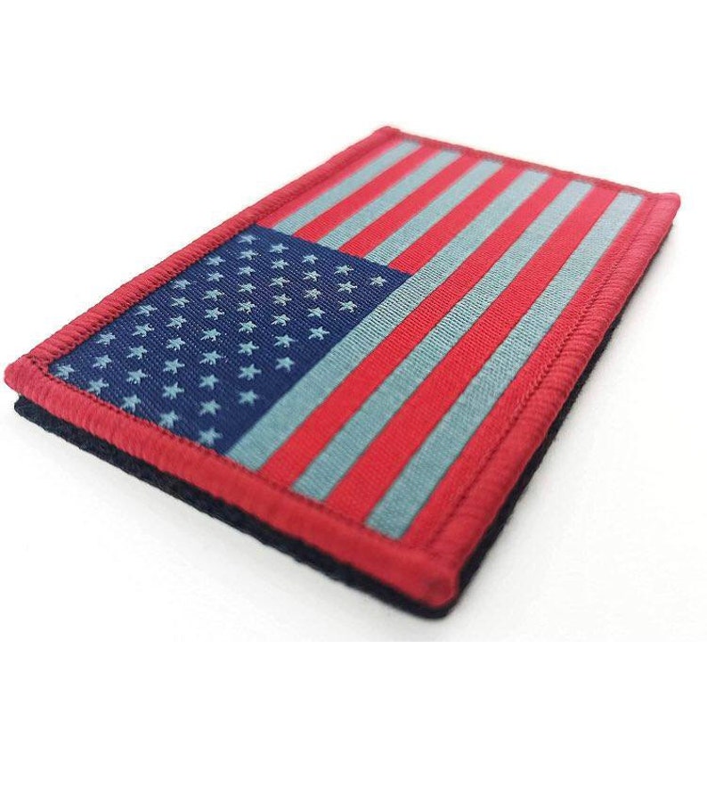 American Flag Patch Embroidered Velcro USA National Flags Etsy