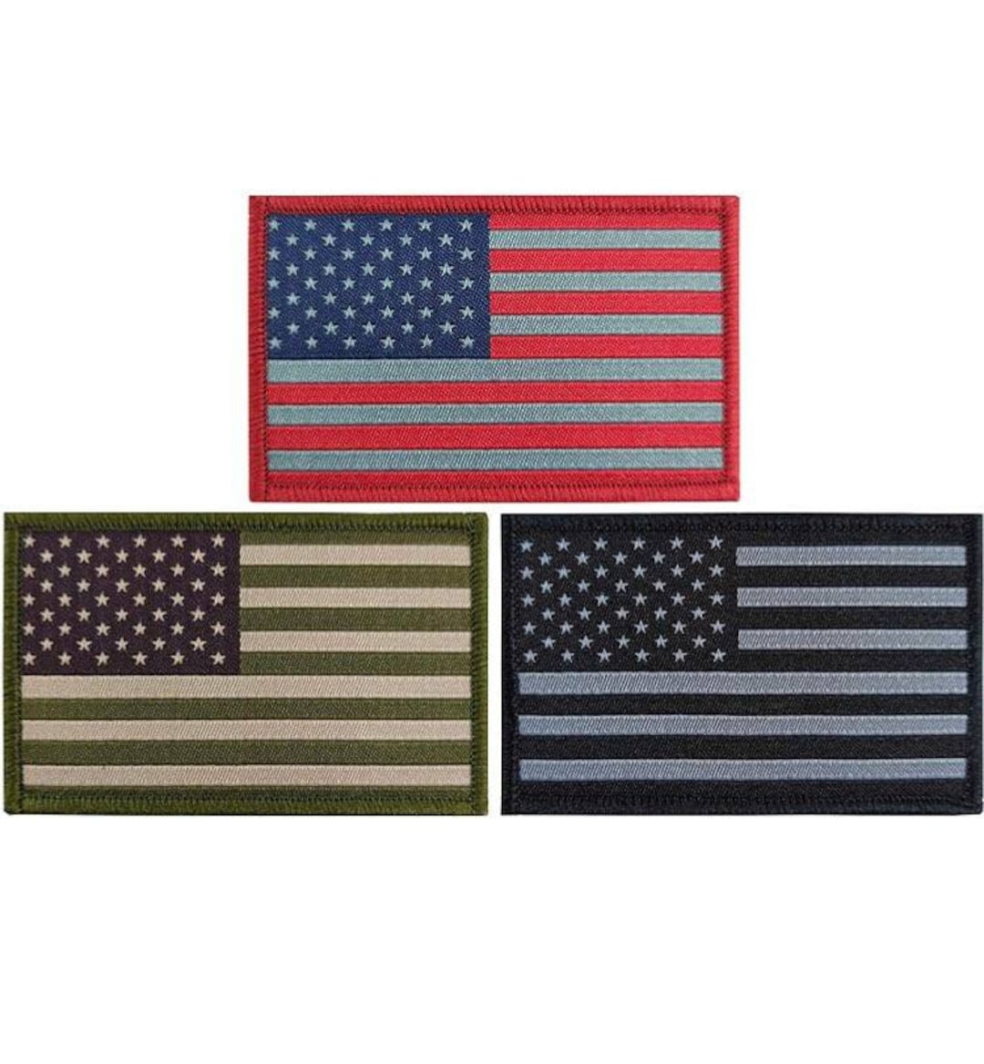 American Flag Patch Embroidered Velcro USA National Flags Patches for