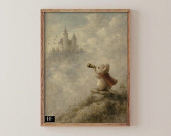 Brave Mouse Art Print: Storybook Nursery Decor (Digital PRINTABLE Download)