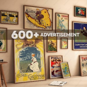 600+ Advertisement Poster Eclectic Maximalist Gallery Art Printable Trendy Poster Aesthetic Wall Prints Download Bundle Retro Gallery