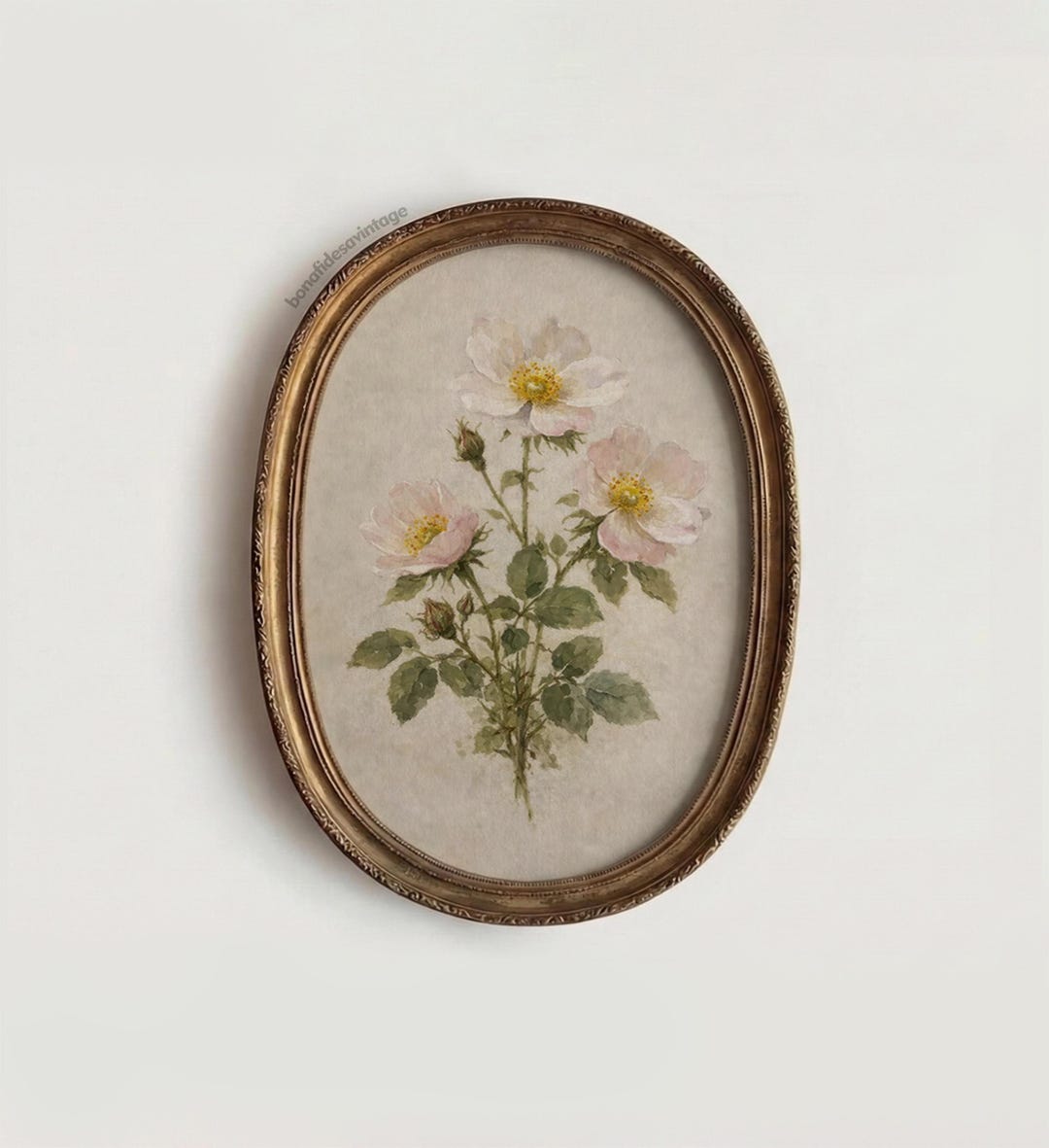 Antique Wild Rose Botanical Printable Wall Art – Vintage Floral ...