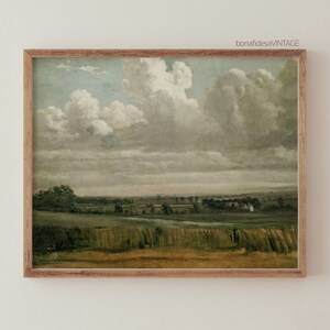 Oil Painting landscape original, Vintage Downloadable Landscape Print, Printable Landscape Wall Art, Antique Nature Oil Painting
