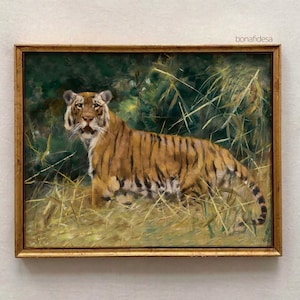 『メルうー特価』　Aykid Tiger アイキッド　タイガー　絵画　油絵 This item is unavailable - Etsy