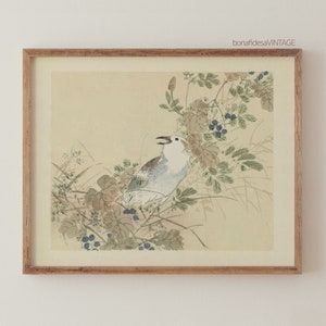 パステル調の鳥のアートプリント、ヴィンテージの鳥の壁飾り、水彩画のファインアートプリント、印刷可能な壁アート、農家の装飾