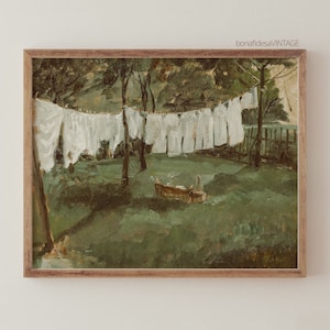 Laundry Room Art | Vintage Farmhouse Decor Painting PRINTABLE