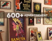 600+ Advertisement Mega Bundle Wall Art, Gallery Wall Art, Printable Wall Art, Eclectic Gallery Set, Maximalist Wall Art, Trendy Prints