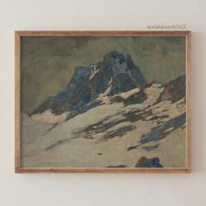 Rustic Mountain Painting | Vintage Landscape Digital Print | Downloadable PRINTABLE