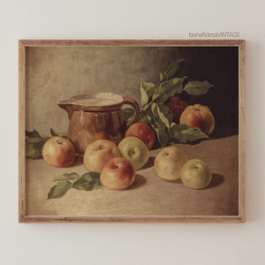 Country Kitchen Print | Vintage Painting | Apple Still Life PRINTABLE Digital Download