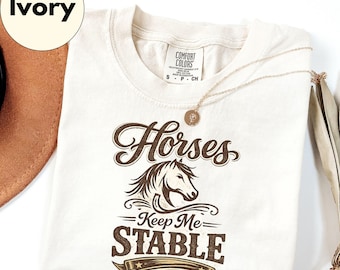 Horse Lover Girl Shirt Gift for Horseback Riding Kid Equestrian Daughter Birthday Present for Horse Mom Teen Rider Stable Life Tee