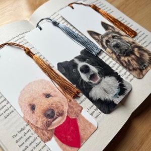 Dog Bookmarks | Cockapoo bookmark, Border Collie bookmark, German Shepherd bookmark, Gifts for Dog Lovers | Bookmark with Tassel, dog breeds