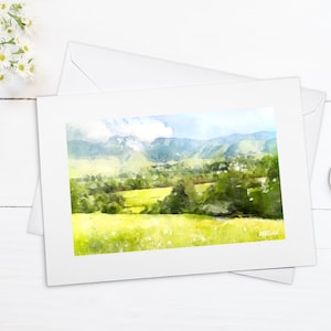 Cades Cove Watercolor Art Print: Smoky Mountain Painting