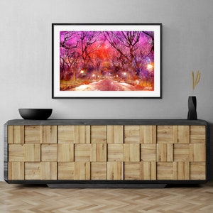 Central Park Watercolor Painting: Poets Walk, NYC Home Decor