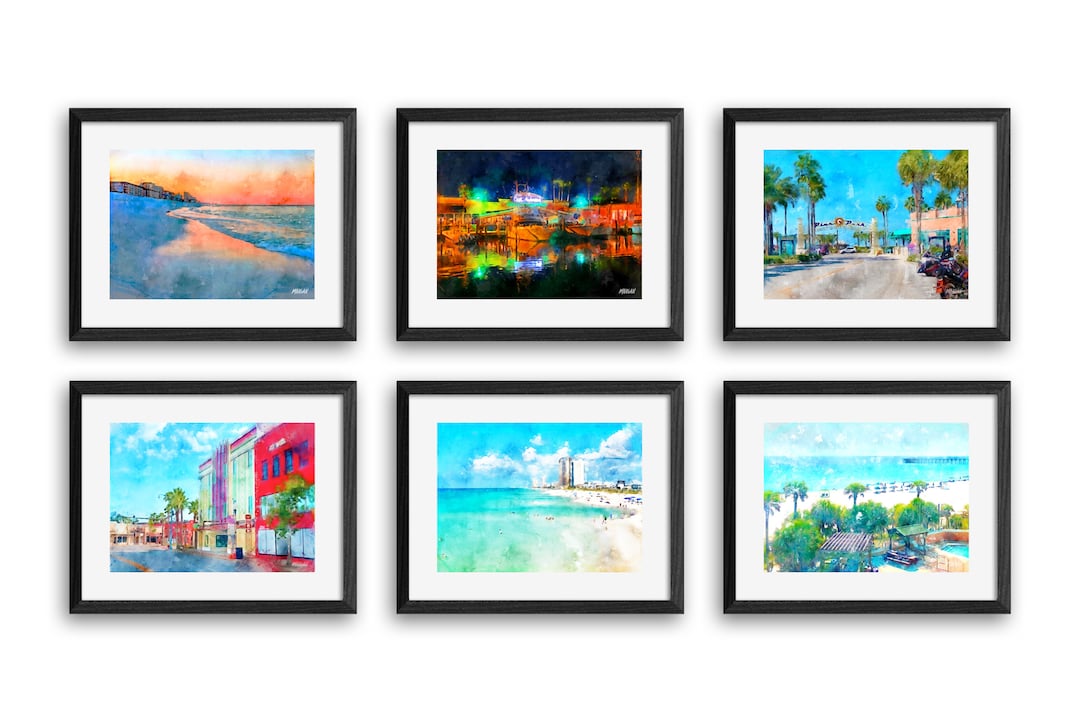 Iconic Panama City Beach Art Prints, Framed Panama City Beach Wall Art