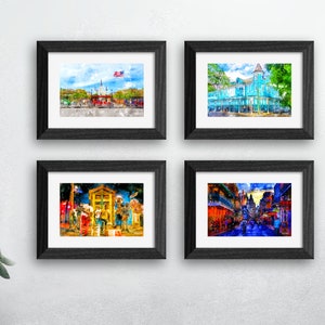 New Orleans Watercolor Art Print Set: Iconic NOLA Decor, Framed Giclee