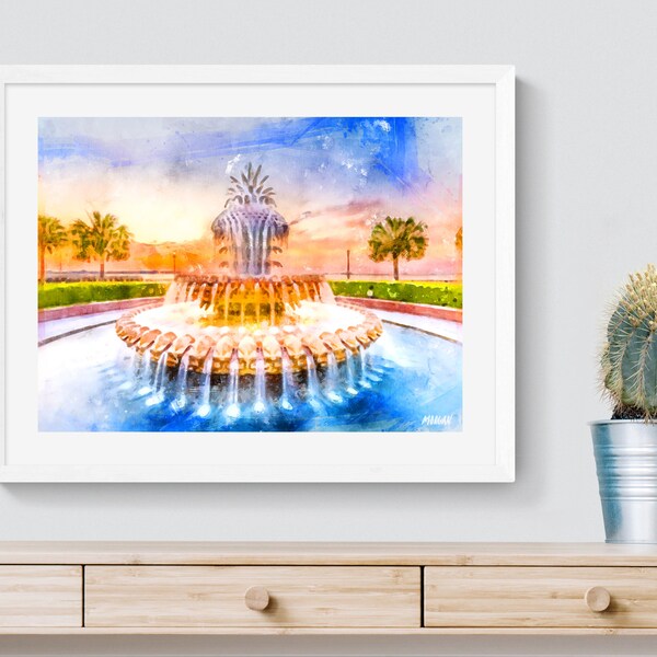 Charleston Watercolor Etsy