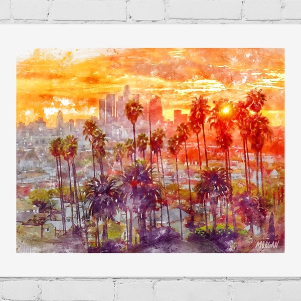 Los Angeles Wall Art Etsy