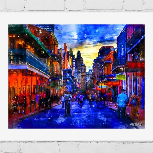 Bourbon Street in New Orleans Art Prints Canvases of New Etsy