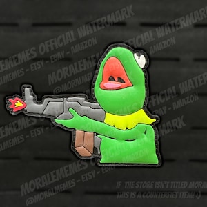 Blasting Frog Meme Funny PVC Morale Patch