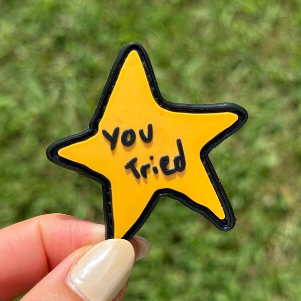 Parche de moral de PVC divertido "You Tried Star"