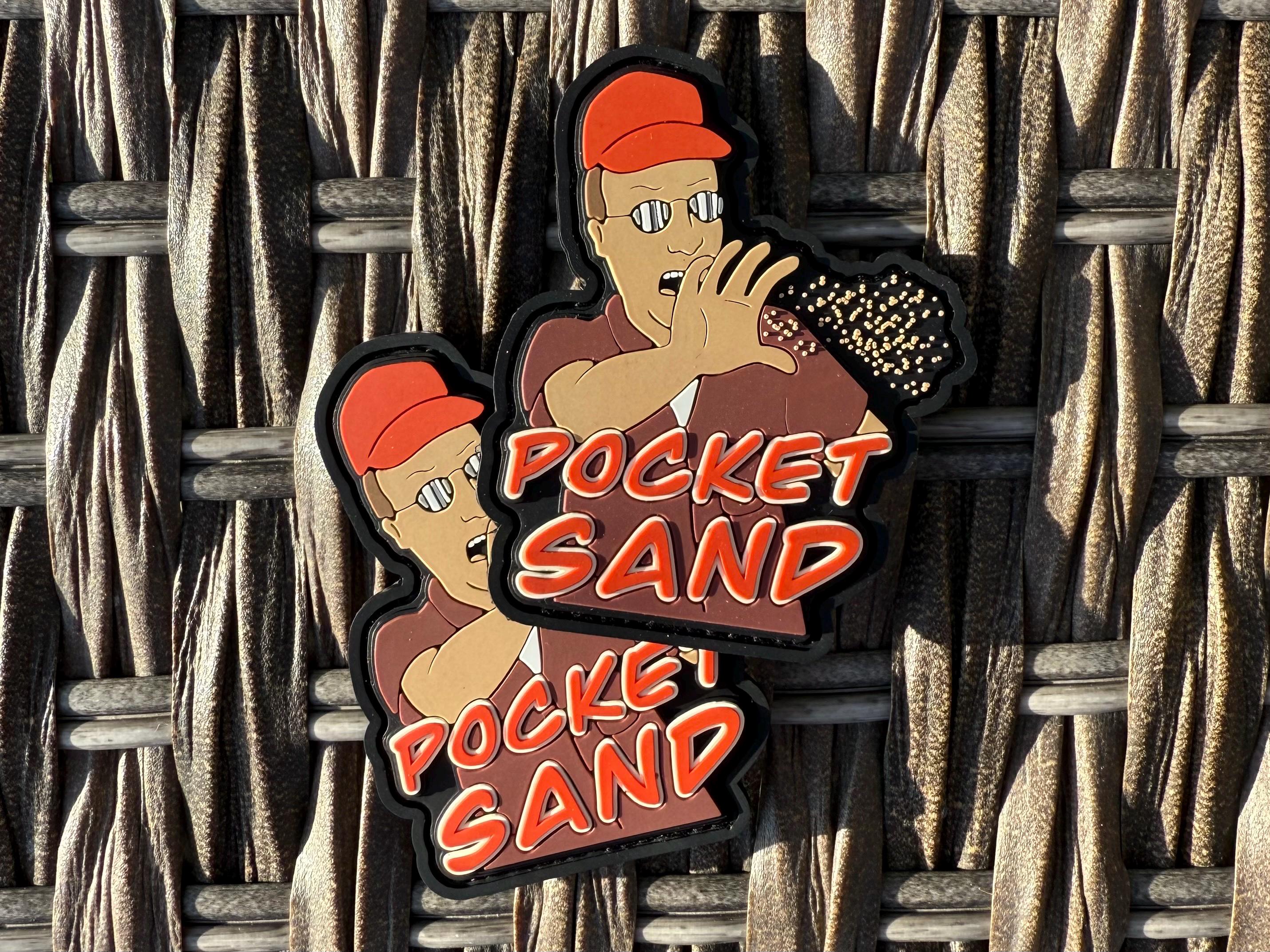 Pocket Sand Label Pocket Sand Meme Funny 3D Rubber PVC Morale Patch for Bags, Hats ...