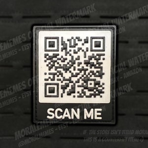 Rick Roll QR Code Meme Funny PVC Morale Patch