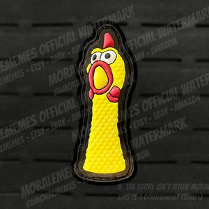 Screaming Chicken Meme Funny PVC Morale Patch