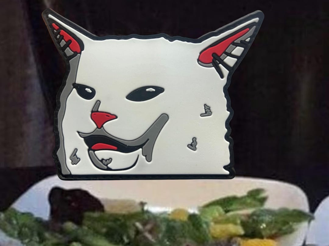 Table Salad Cat Meme Funny PVC Morale Patch - Etsy