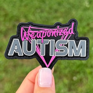 Weaponized Autism Meme Funny PVC Morale Patch