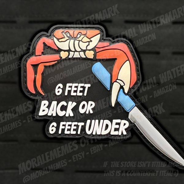 Crab with Knife Meme Funny PVC Morale Patch