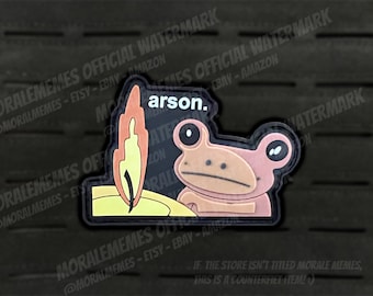 Arson Frosch Meme Lustiger PVC Polar Aufnäher