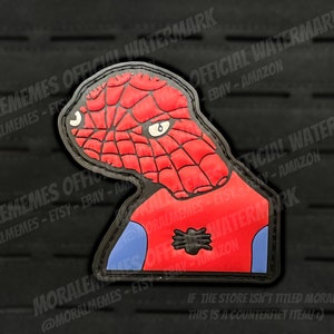 Spooderman Meme Funny PVC Morale Patch