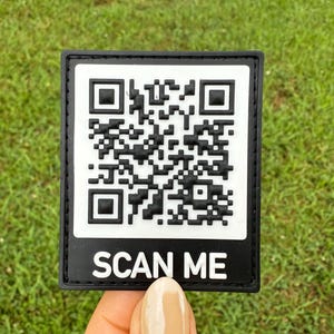 Rick Roll QR Code Meme Funny PVC Morale Patch