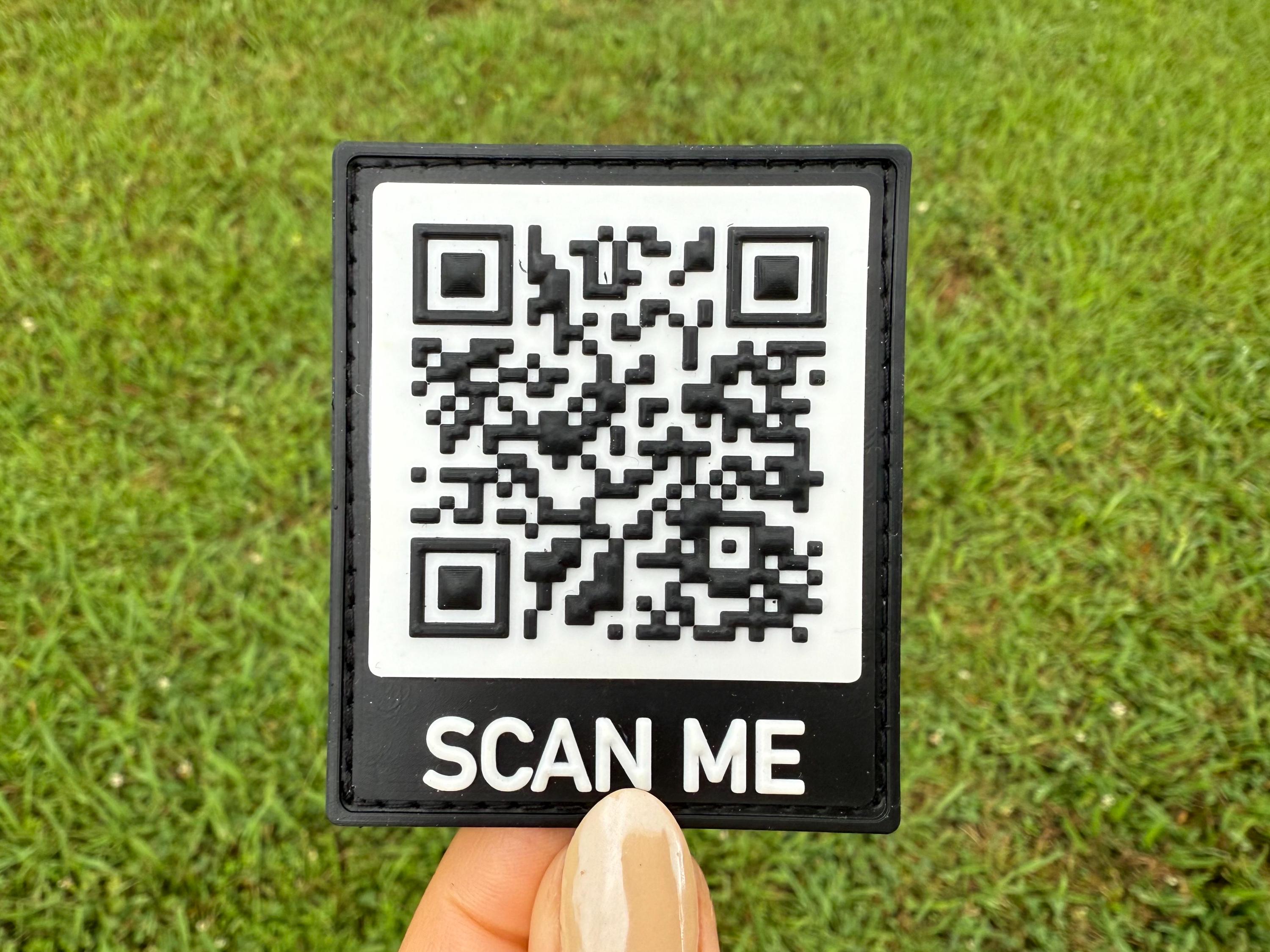 Rick Roll QR Code Meme Funny PVC Morale Patch