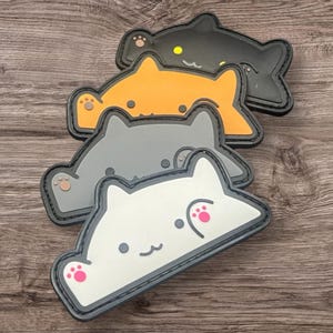 Cute Cat Meme Funny PVC Morale Patch