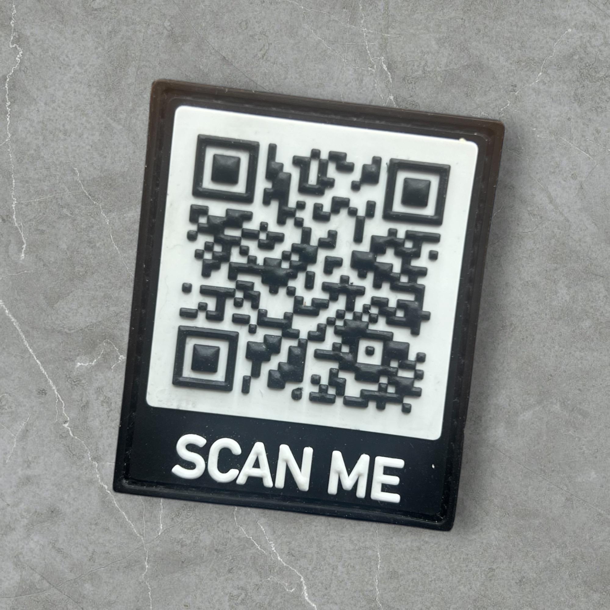 Rick Roll QR Code Meme Funny PVC Morale Patch