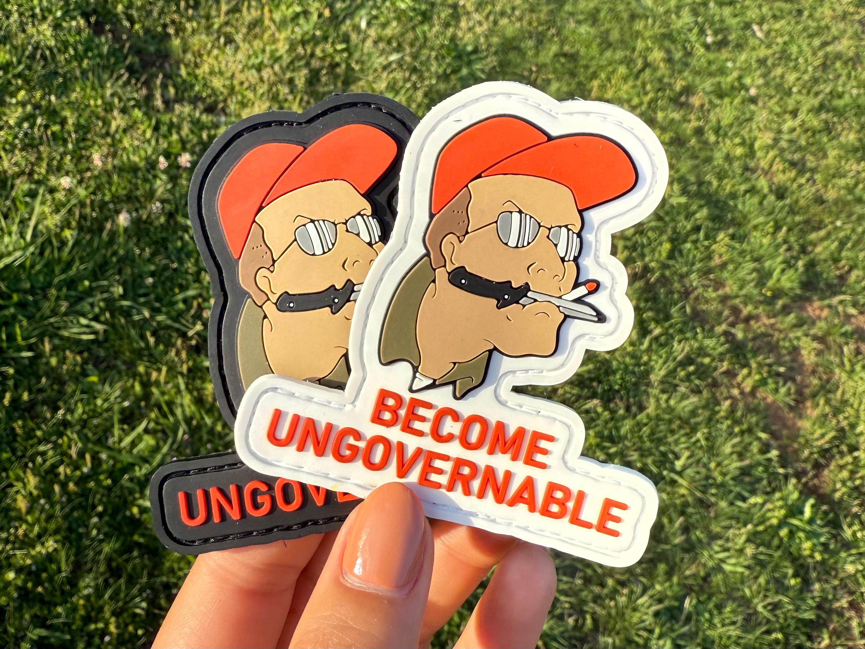 Become Ungovernable Meme Funny 3D Rubber PVC Morale Patch for Bags, Hats, Jackets, and Vests