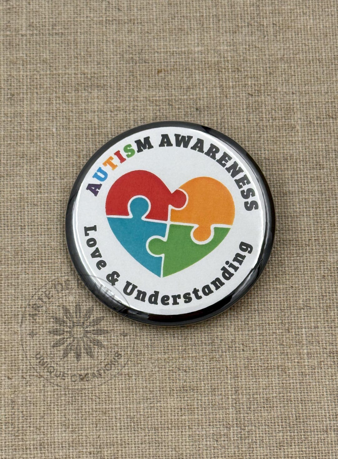 AUTISM AWARENESS, Pinback Button 2.25