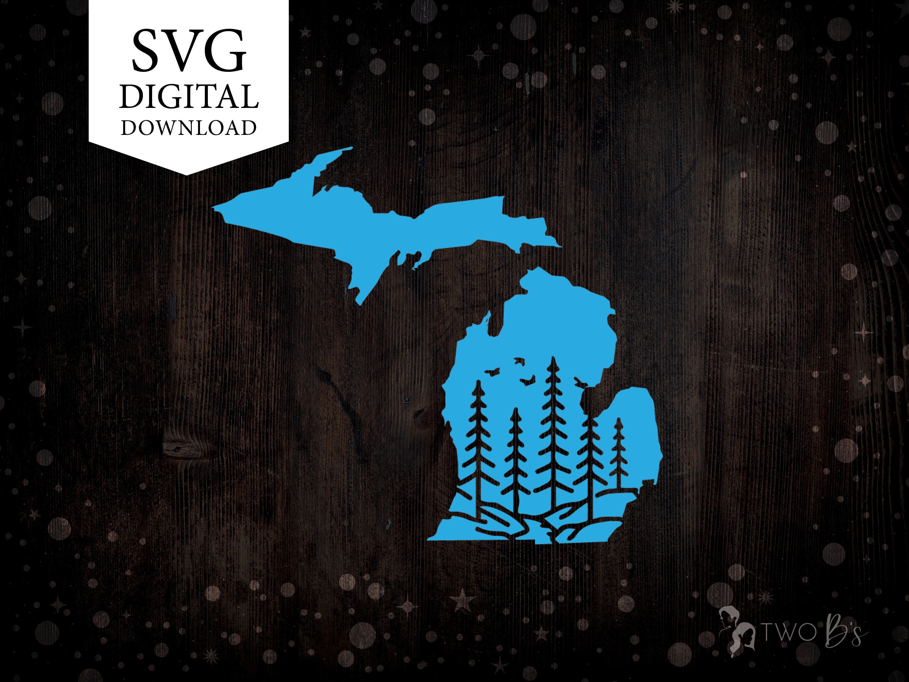 Michigan Tree Forest SVG Digital Download, Svg Files for Cricut - Etsy