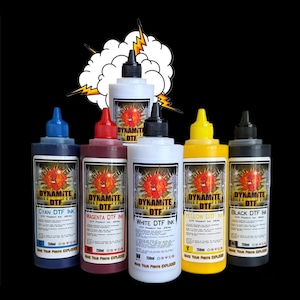 500ml White Dynamite DTF Ink Set: CMYK + WW,  1500ml Total