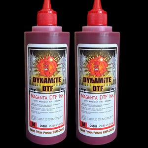 500ml Magenta. Dynamite DTF Ink for DTF Printers,Epson Printer, (2) - 250ml  bottle. Magenta DTF Ink.