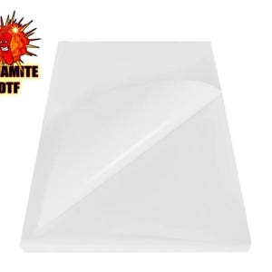 May include: A white sheet of heat transfer vinyl, used for creating custom designs on fabric.