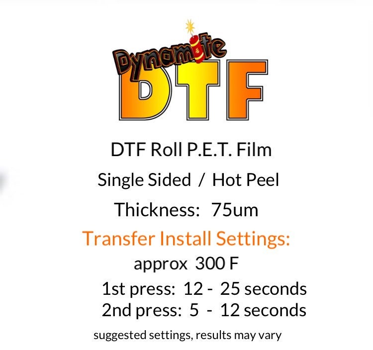 DTF Film Hot Peel Roll 33 cm