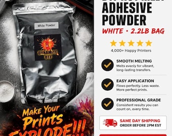 DTF Powder- White Hot Melt Adhesive Powder, 2.2 Pound Bag.